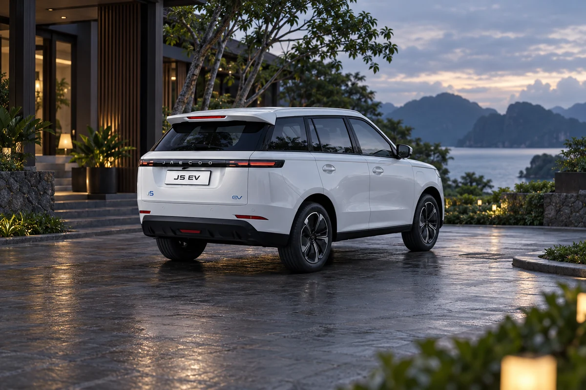 ด้านหลัง JAECOO 5 EV พร้อมไฟท้าย (ภาพประกอบ)